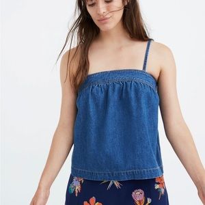Madewell Denim Convertible Tie-Back Top in Alberta Wash